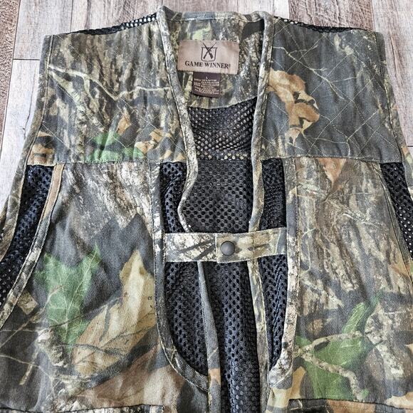 Game Winner Hunting Vest Game Bag Size Large Camo Woods Cotton Nylon Outdoor Set - Picture 10 of 15
